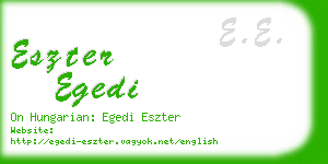 eszter egedi business card